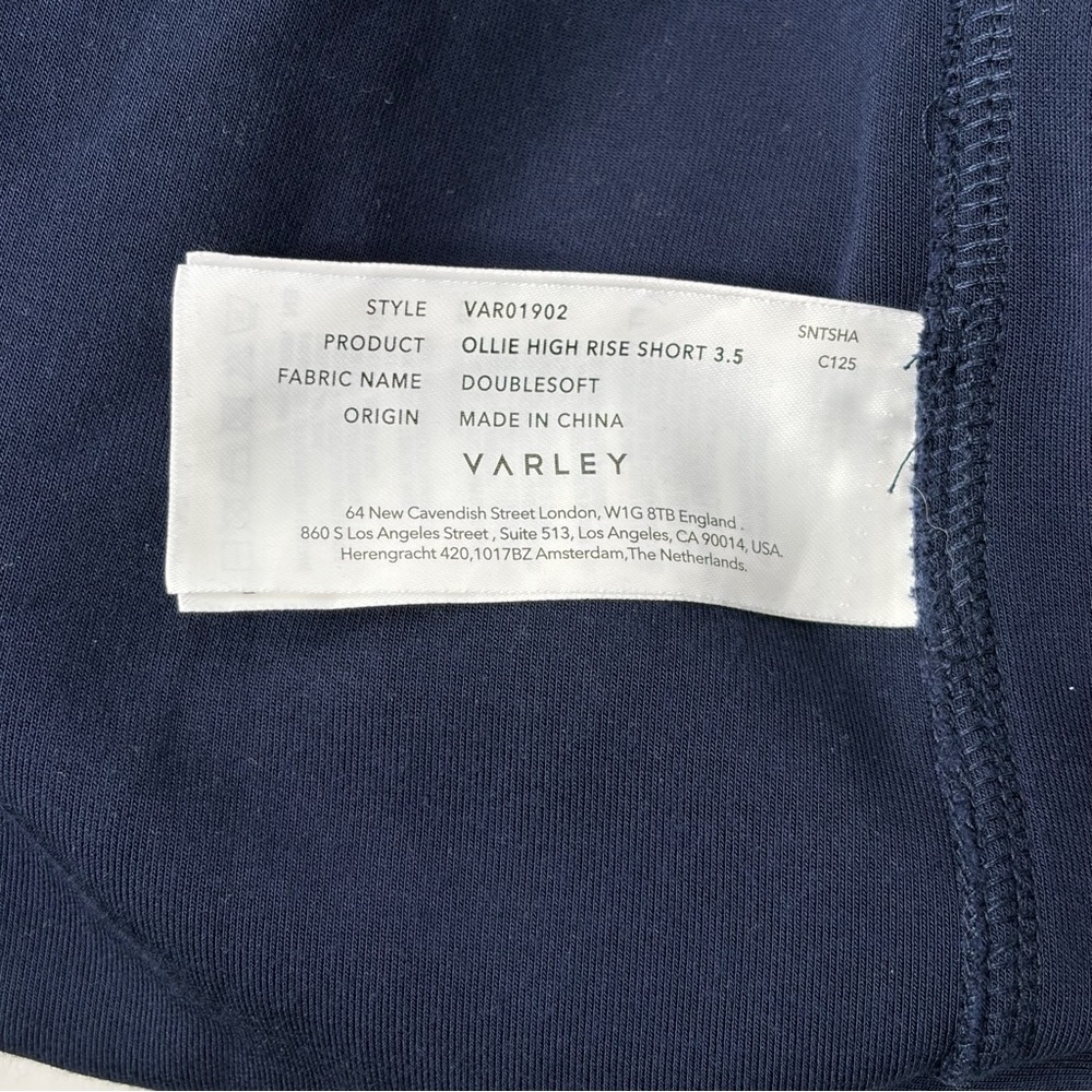 Varley Ollie High Rise Navy Shorts - Picture 9 of 10
